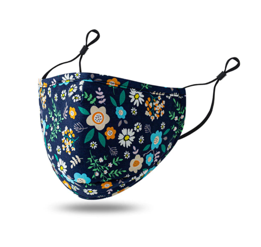 Floral Pattern Cloth Face Masks + Filter