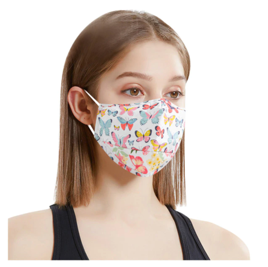 Floral Pattern Cloth Face Masks + Filter