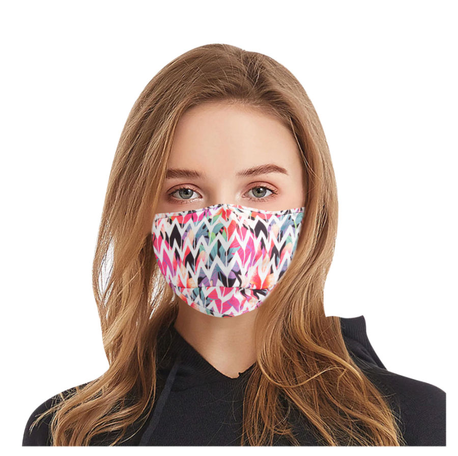 Floral Pattern Cloth Face Masks + Filter